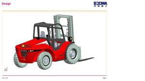 SOCMA 5 tấn 5t 4WD Xe nâng địa hình gồ ghề 4 bánh